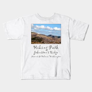 hiking path and mountains at Johnston's Ridge Kids T-Shirt